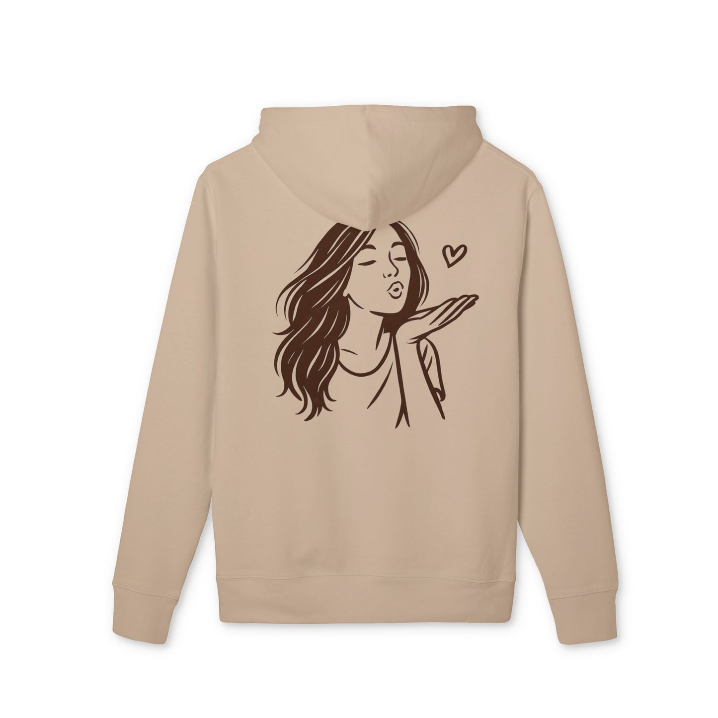 Kusshand Hoodie Unisex (Rückenprint) – Romantischer Love Hoodie mit Herz Motiv, Stylisches Geschenk für Valentinstag & Paare
