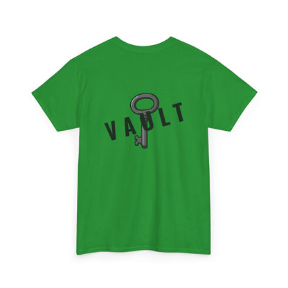 VAULT T-Shirt mit Schlüssel-Design (Rückenprint) – Unisex Heavy Cotton Tee | Nachhaltige Streetwear aus 100% Baumwolle