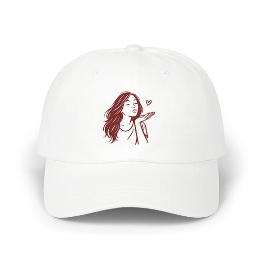 Kusshand Cap – Stylische Unisex Basecap mit romantischem Kuss-Motiv & Herz