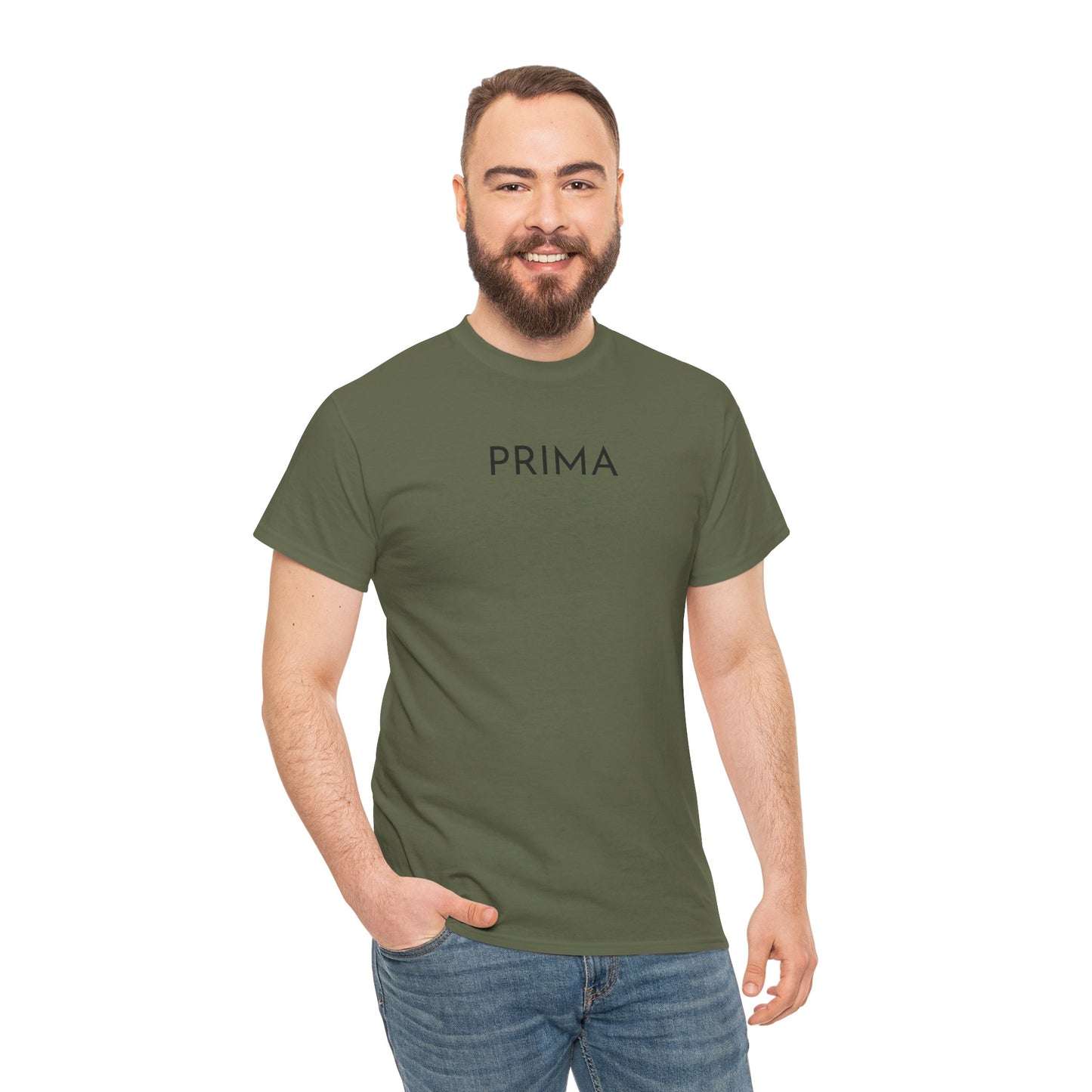 PRIMA T-Shirt (Brustprint) – Unisex Heavy Cotton Tee | Nachhaltige Streetwear aus 100% Baumwolle