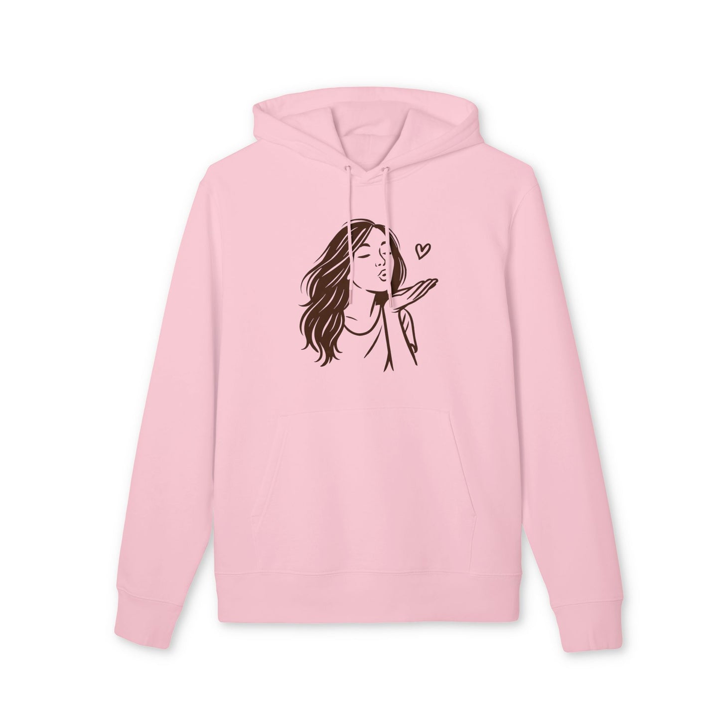 Kusshand Hoodie Unisex (Brustprint) – Romantischer Love Hoodie mit Herz Motiv, Stylisches Geschenk für Valentinstag & Paare