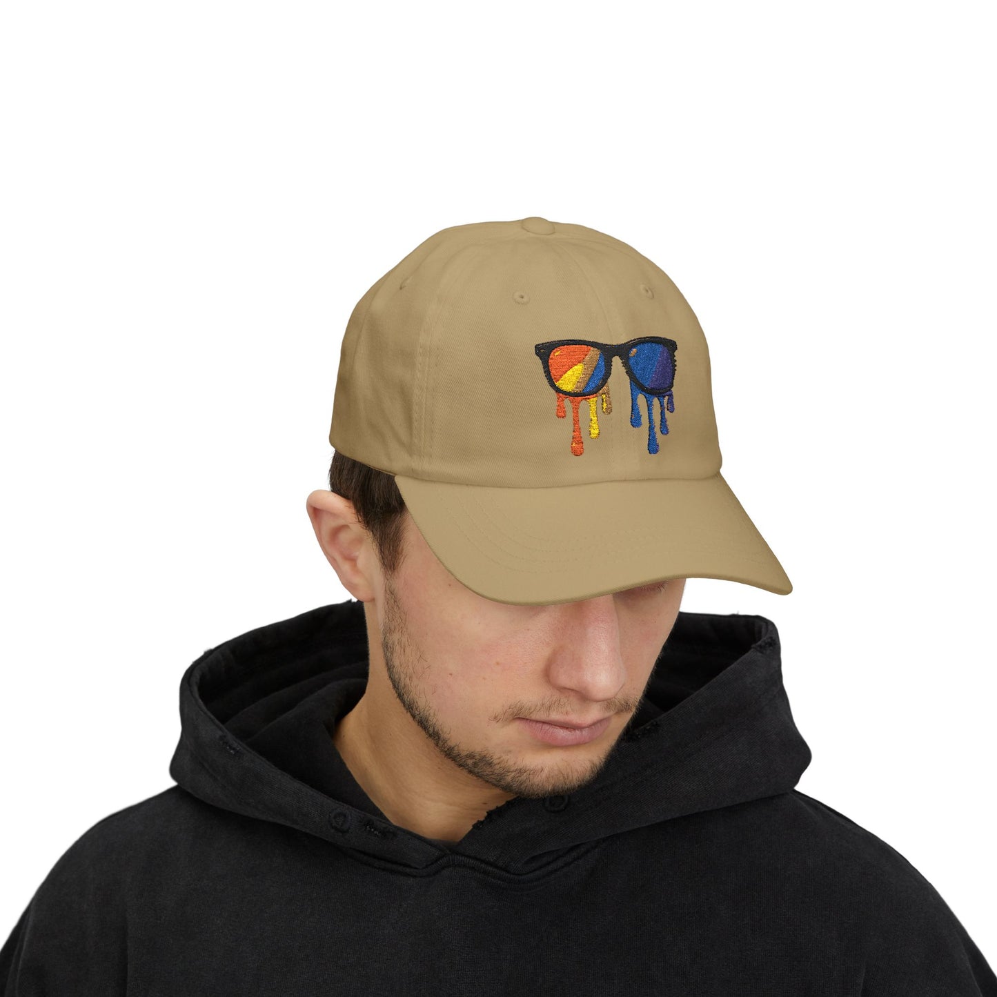 Melting Shades Cap – Stylische Unisex Basecap mit bunter, schmelzender Sonnenbrille | Sommer Accessoire für Festival, Freizeit & Streetwear