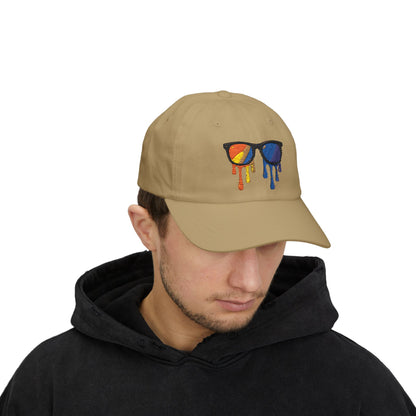 Melting Shades Cap – Stylische Unisex Basecap mit bunter, schmelzender Sonnenbrille | Sommer Accessoire für Festival, Freizeit & Streetwear
