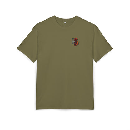 Bierhahn T-Shirt (Brustprint) – Lustiges Hahn mit Zapfhahn Motiv für Bierliebhaber & Grillfans – Unisex Funshirt