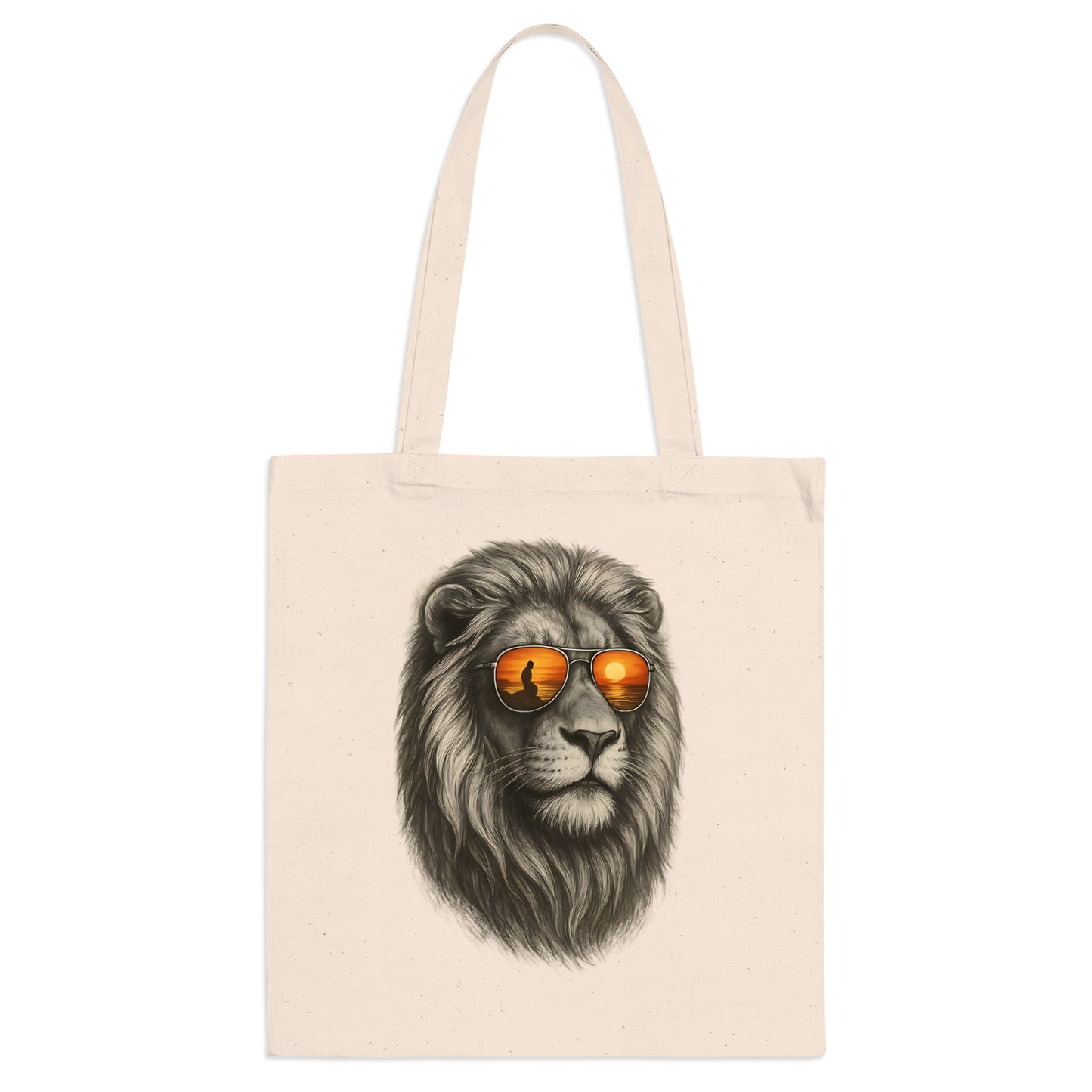 Löwen Jutebeutel – Stylische Stofftasche mit Sonnenbrillen-Löwe | Nachhaltiger Beutel für Tierfreunde & Trendsetter