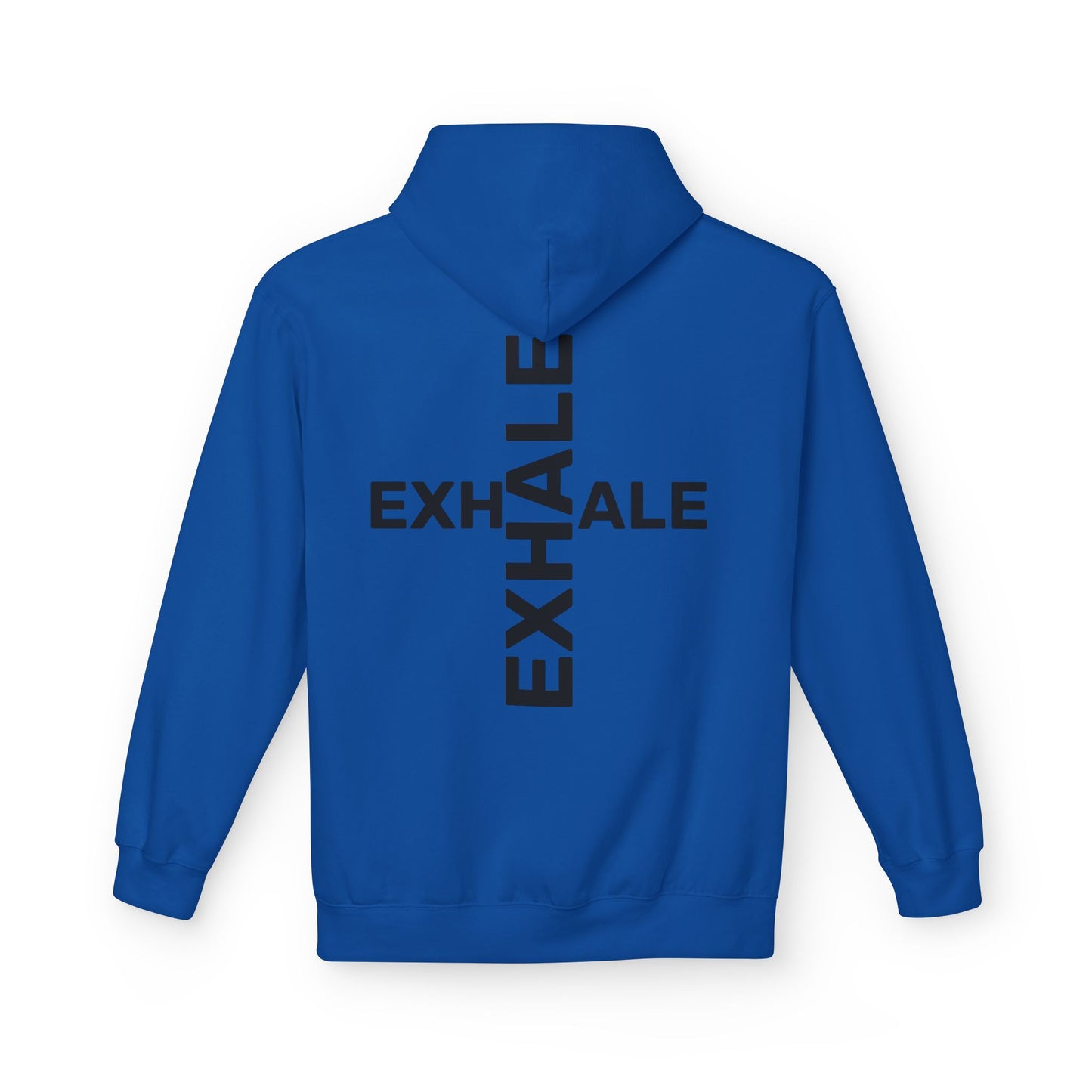 EXHALE Hoodie – Unisex Fleece Kapuzenpullover | Nachhaltige Streetwear mit Achtsamkeits-Statement