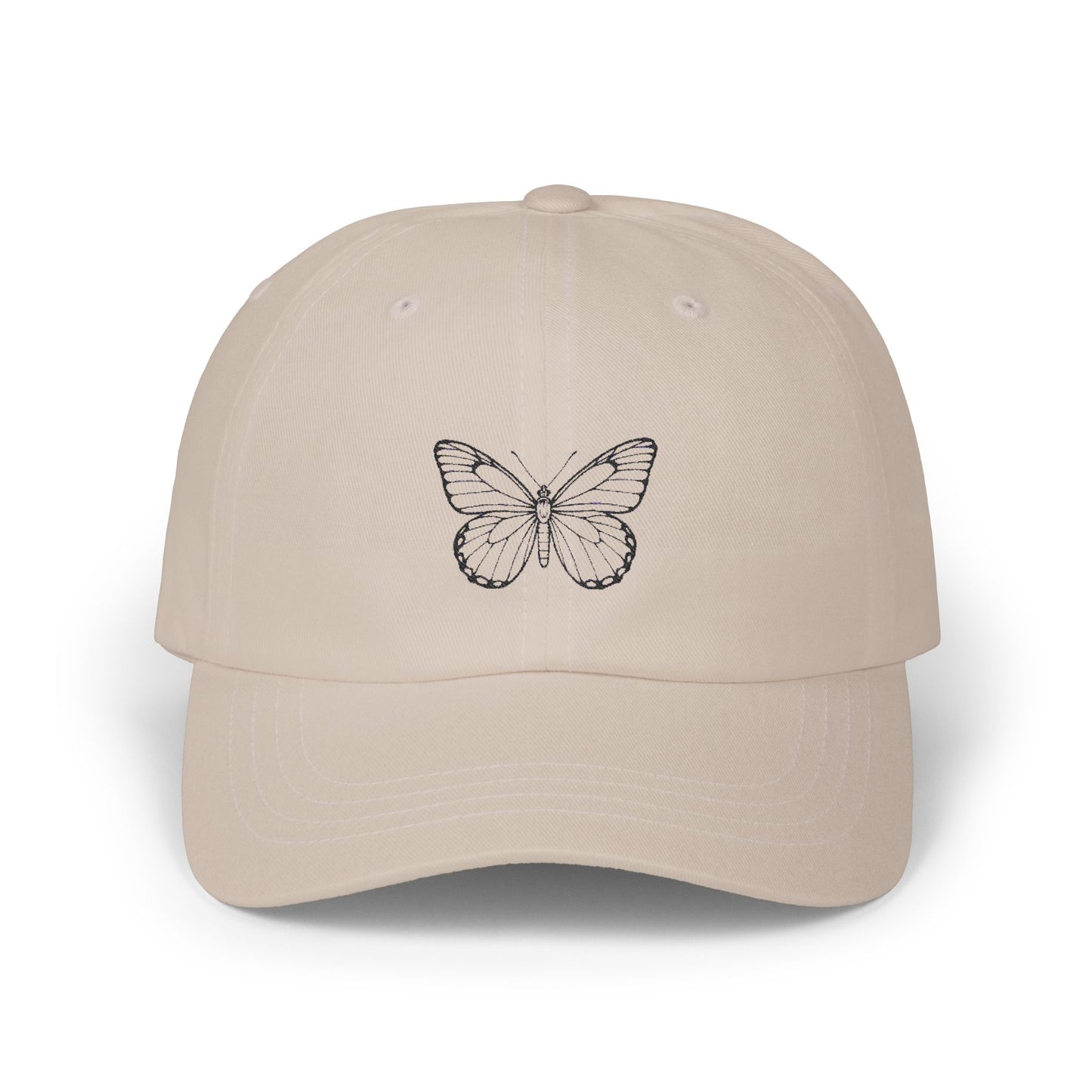Schmetterling Cap Unisex – Stylische Kappe mit Line Art Design | Verstellbare Basecap aus Baumwolle für Alltag & Freizeit