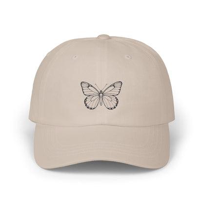 Schmetterling Cap Unisex – Stylische Kappe mit Line Art Design | Verstellbare Basecap aus Baumwolle für Alltag & Freizeit