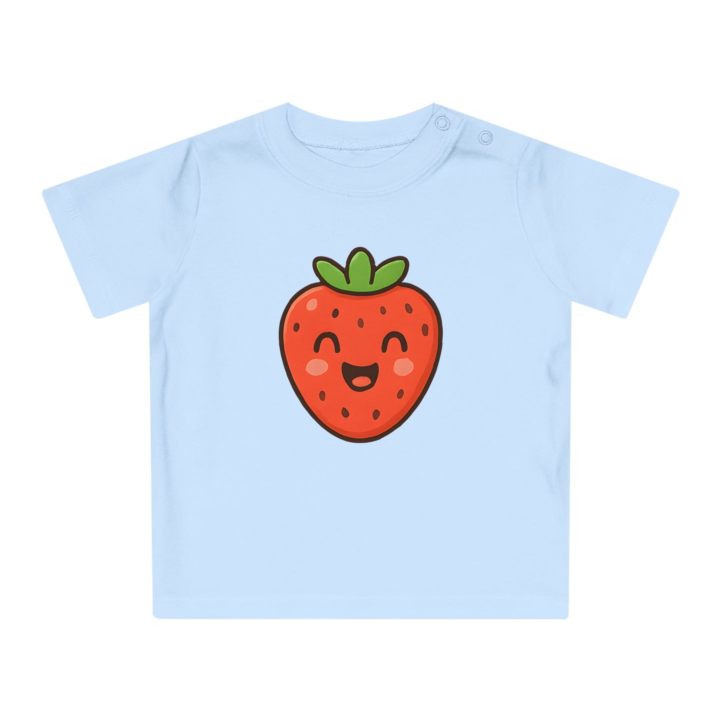Baby T-Shirt „Sweet Strawberry“ – Süßes Erdbeer-Motiv, Bio-Baumwolle, nachhaltige Babybekleidung für kleine Fruchtliebhaber