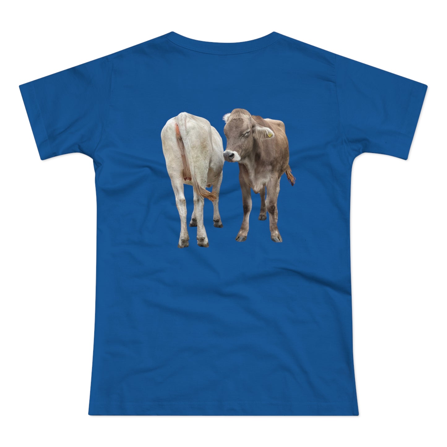 Zwei Kühe - Ein Blick zurück | Lustiges T-Shirt für Tierfreunde & Landeier mit Stil