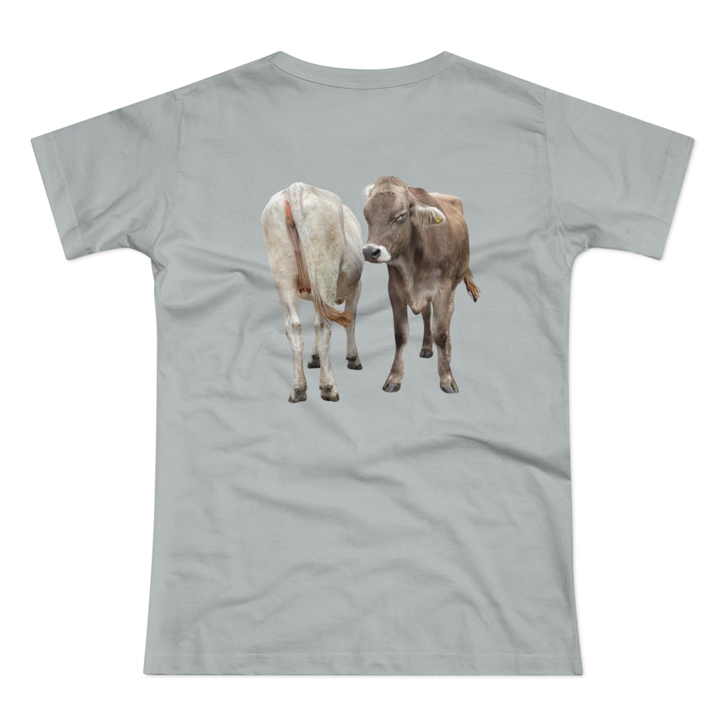 Zwei Kühe - Ein Blick zurück | Lustiges T-Shirt für Tierfreunde & Landeier mit Stil