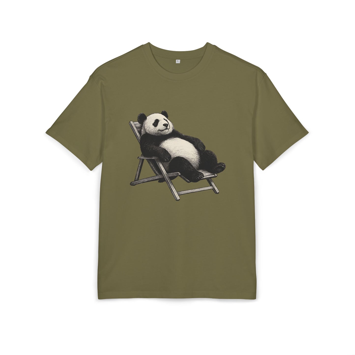 Chillender Panda (Brustprint) – Cooles Tiermotiv | Unisex Funshirt