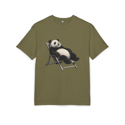 Chillender Panda (Brustprint) – Cooles Tiermotiv | Unisex Funshirt