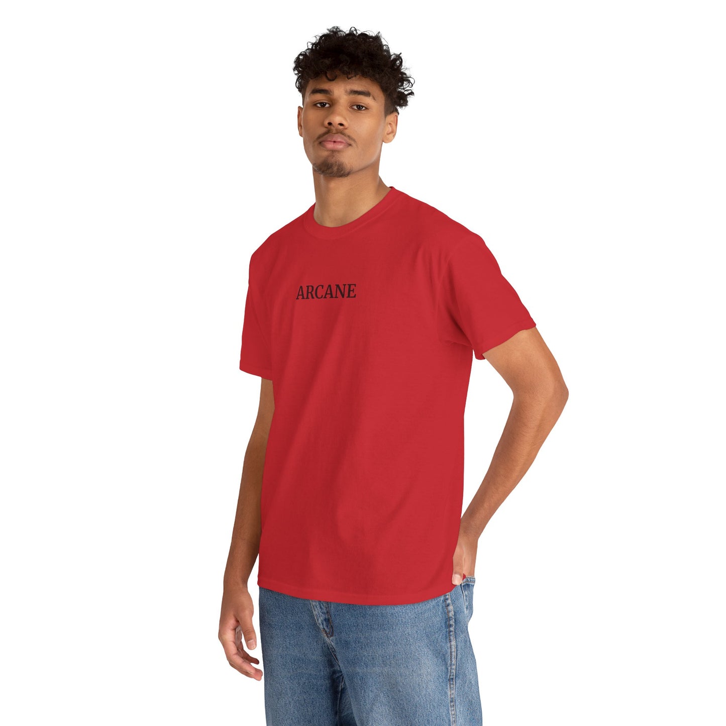 ARCANE T-Shirt (Brustprint) – Unisex Heavy Cotton Tee | Nachhaltige Streetwear aus 100% Baumwolle