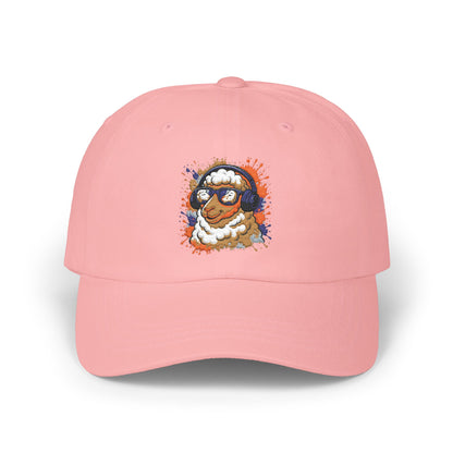 Schaf Cap – Stylische Unisex Basecap mit Kopfhörer-Schaf & buntem Farbspritzer-Design