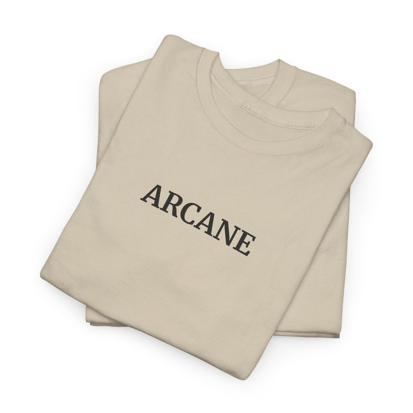 ARCANE T-Shirt (Brustprint) – Unisex Heavy Cotton Tee | Nachhaltige Streetwear aus 100% Baumwolle
