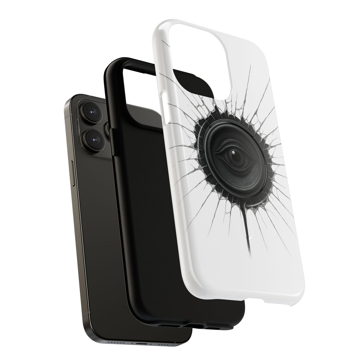 Surreal Eye Speaker Handyhülle – Kreatives Lautsprecher-Augen Design für Musik- & Kunstfans – Schutzhülle für iPhone & Android"