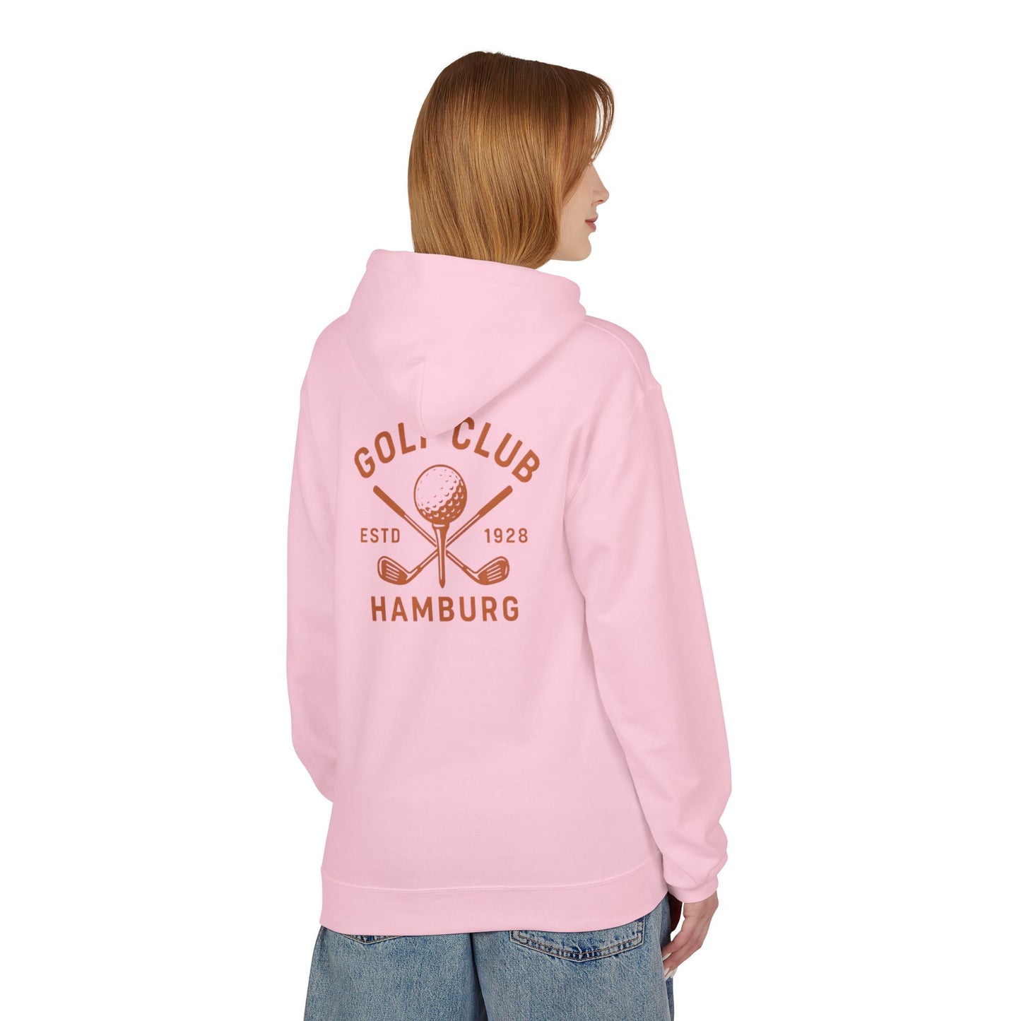 Vintage Golf Club Hamburg Hoodie (Rückenprint) – Retro Kapuzenpullover Estd. 1928 für Herren & Damen