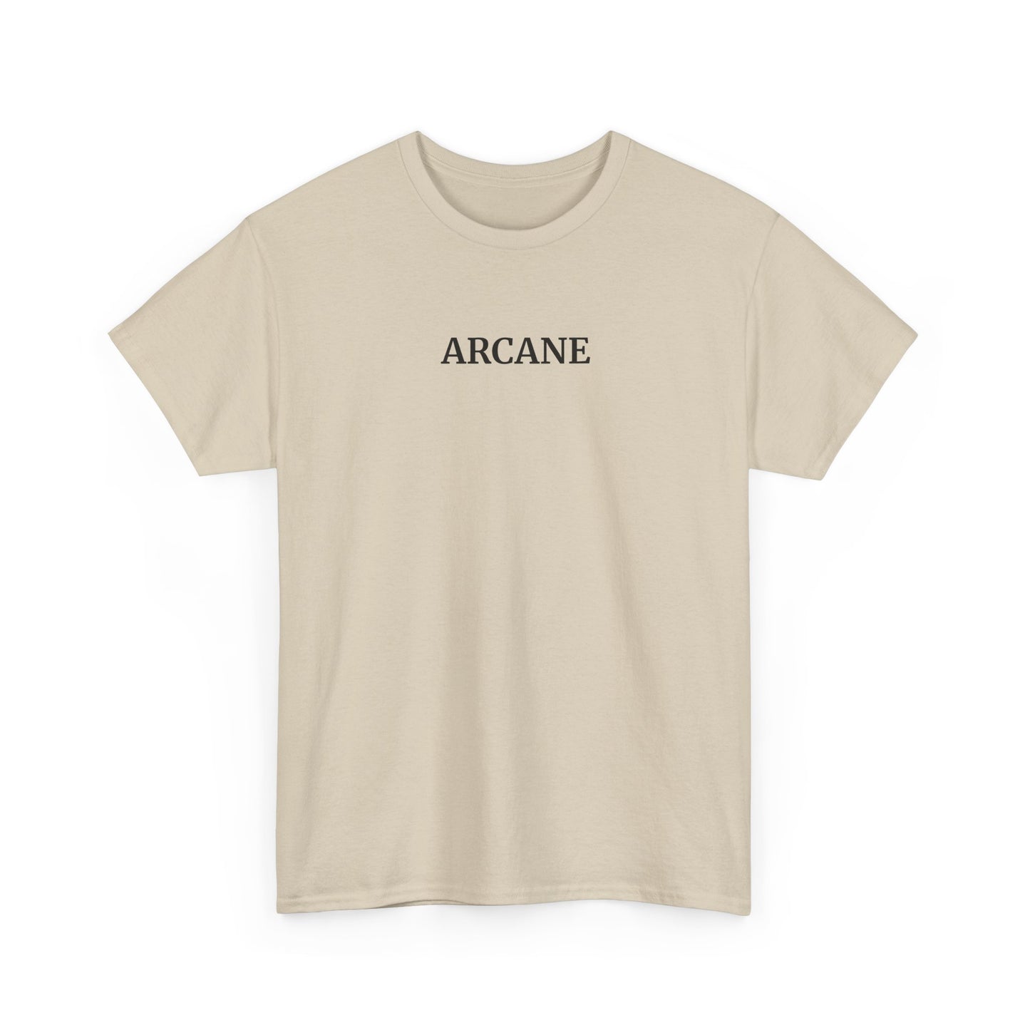 ARCANE T-Shirt (Brustprint) – Unisex Heavy Cotton Tee | Nachhaltige Streetwear aus 100% Baumwolle