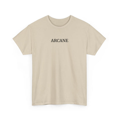 ARCANE T-Shirt (Brustprint) – Unisex Heavy Cotton Tee | Nachhaltige Streetwear aus 100% Baumwolle