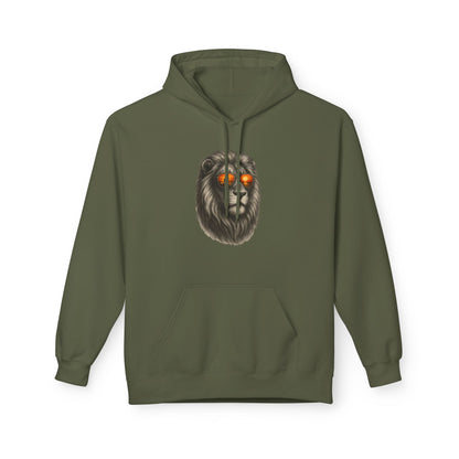 Löwen Hoodie Unisex (Brustprint) – Stylischer Kapuzenpullover mit Sonnenbrillen-Löwe | Tiermotiv Streetwear für Damen & Herren