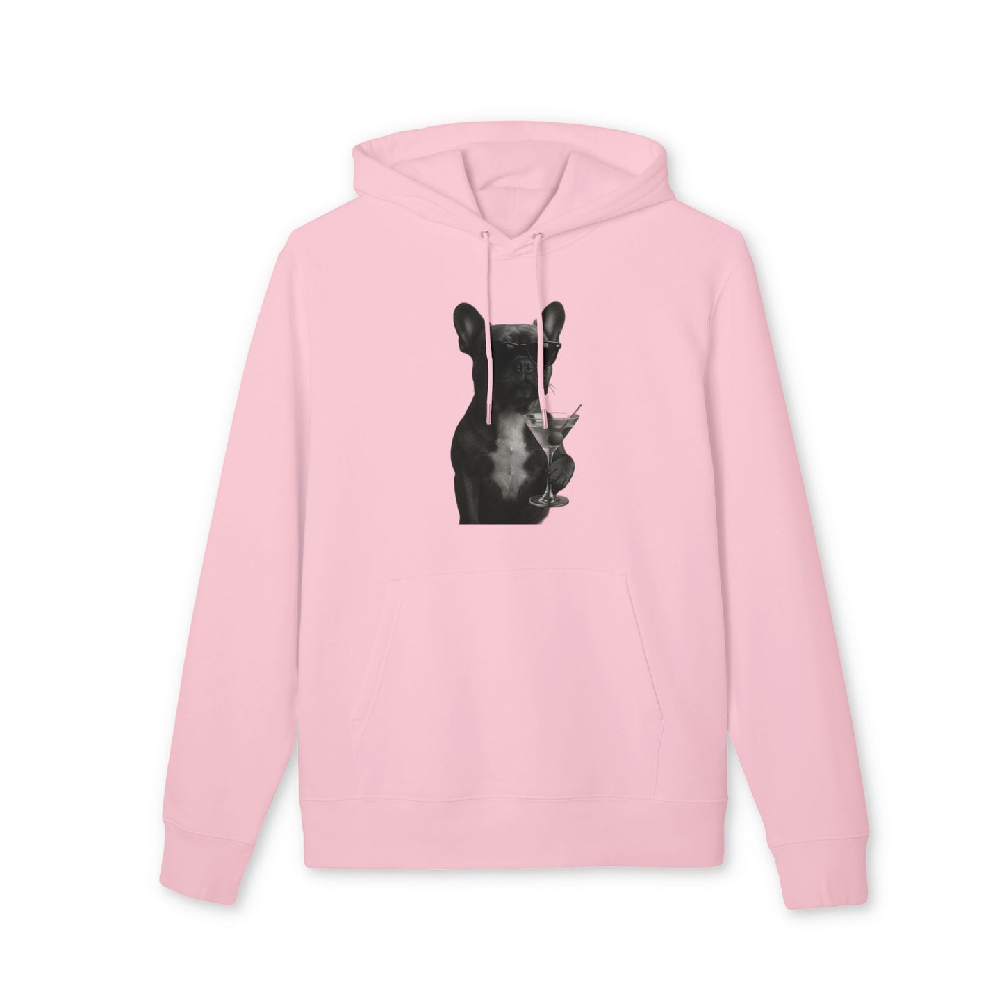 French Bulldog Hoodie (Brustprint) – Lustiger Kapuzenpullover mit Hund & Sonnenbrille – Unisex Streetwear mit Tiermotiv