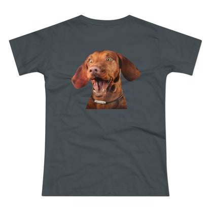 Happy Vizsla – Lustiges Hunde T-Shirt mit Vizsla-Motiv | Geschenk für Hundefans & Tierfreunde