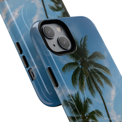 Tropische Sonnenuntergang Handyhülle mit Palmen – Sommer Vibes Case für iPhone & Android | Tropisches Strandmotiv