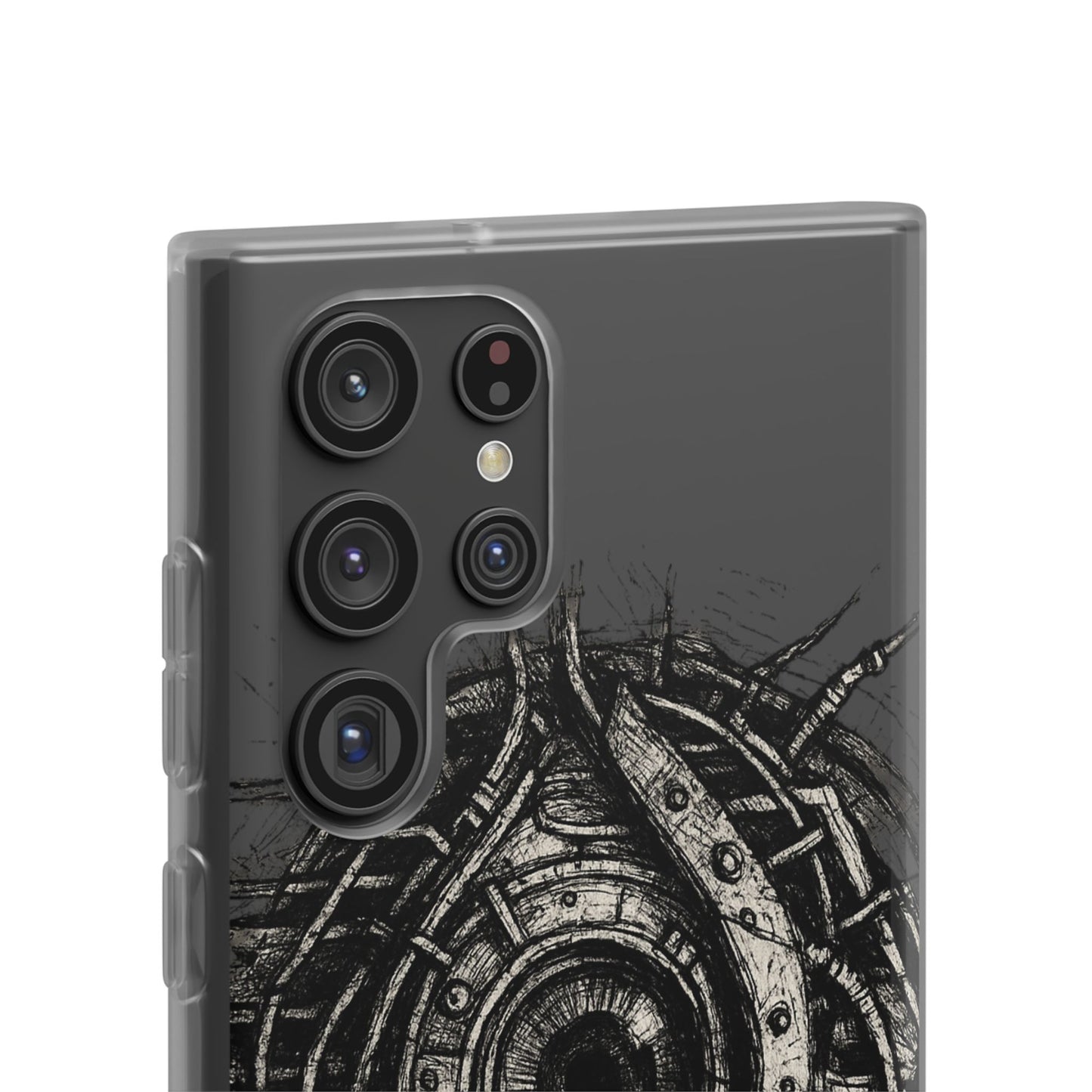 Biomechanisches Auge Handyhülle – Futuristisches Cyberpunk Design mit Zahnrädern & Kabeln | Schutzhülle für iPhone & Android