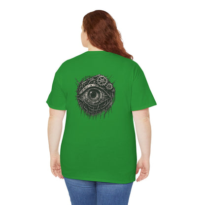 Biomechanisches Auge T-Shirt Unisex – Cyberpunk Zahnräder & Drähte Design | Futuristisches Cyborg Shirt für Sci-Fi & Gothic Fans