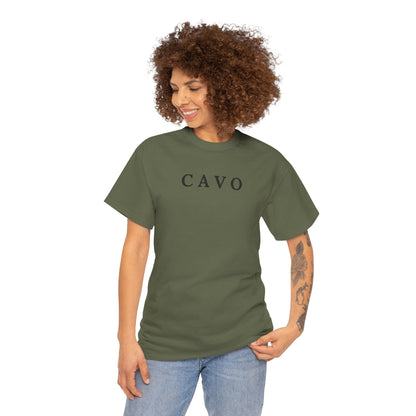 CAVO T-Shirt (Brustprint) – Unisex Heavy Cotton Tee | Nachhaltige Streetwear aus 100% Baumwolle