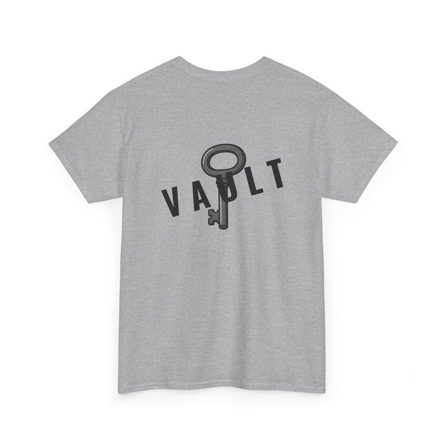 VAULT T-Shirt mit Schlüssel-Design (Rückenprint) – Unisex Heavy Cotton Tee | Nachhaltige Streetwear aus 100% Baumwolle