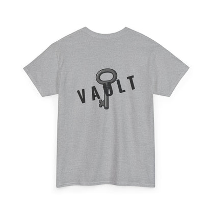 VAULT T-Shirt mit Schlüssel-Design (Rückenprint) – Unisex Heavy Cotton Tee | Nachhaltige Streetwear aus 100% Baumwolle