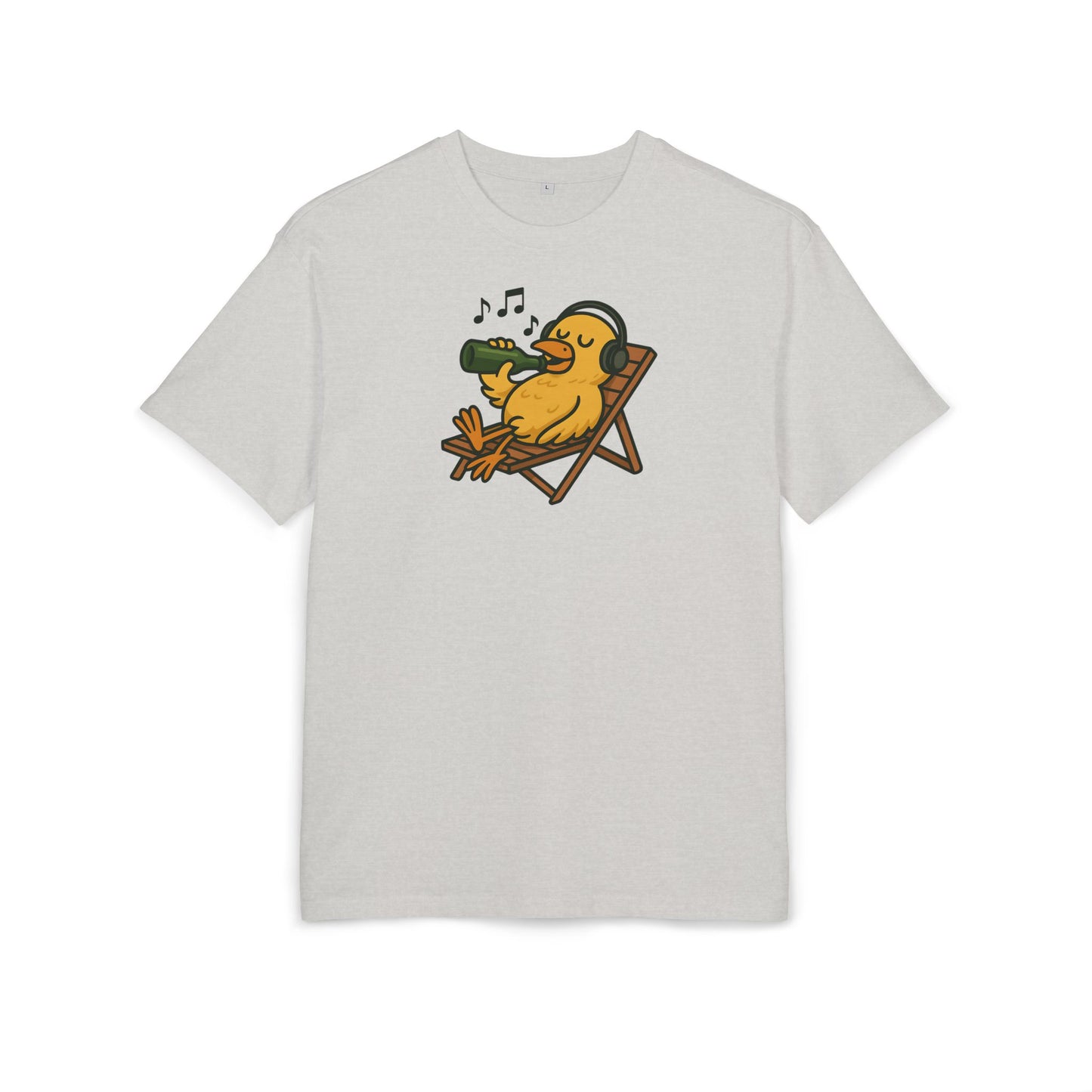 Chillente T-Shirt (Brustprint) – Lustiges Bier & Musik Motiv im Sommer-Look | Unisex Funshirt für Festival, Strand & Feierlaune