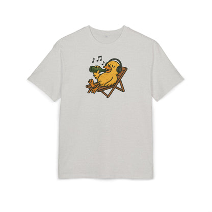 Chillente T-Shirt (Brustprint) – Lustiges Bier & Musik Motiv im Sommer-Look | Unisex Funshirt für Festival, Strand & Feierlaune