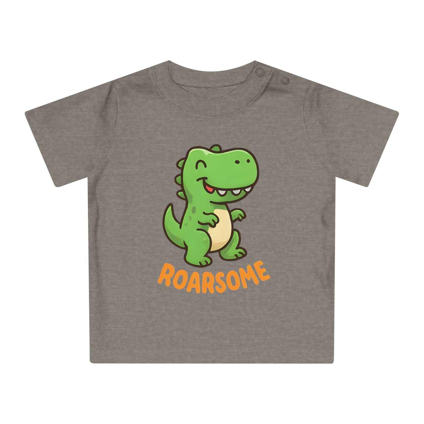 Baby T-Shirt „Roarsome Dino“ – Bio-Baumwolle, süßes Dinosaurier-Motiv, nachhaltige Babybekleidung