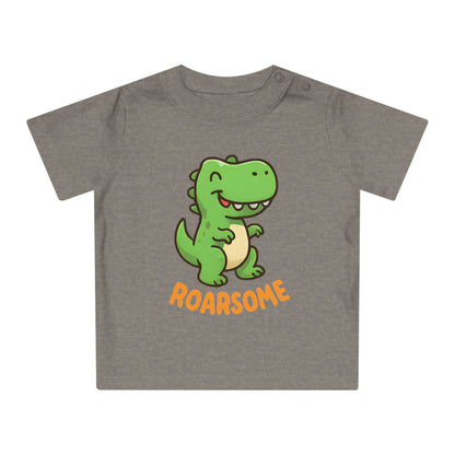 Baby T-Shirt „Roarsome Dino“ – Bio-Baumwolle, süßes Dinosaurier-Motiv, nachhaltige Babybekleidung