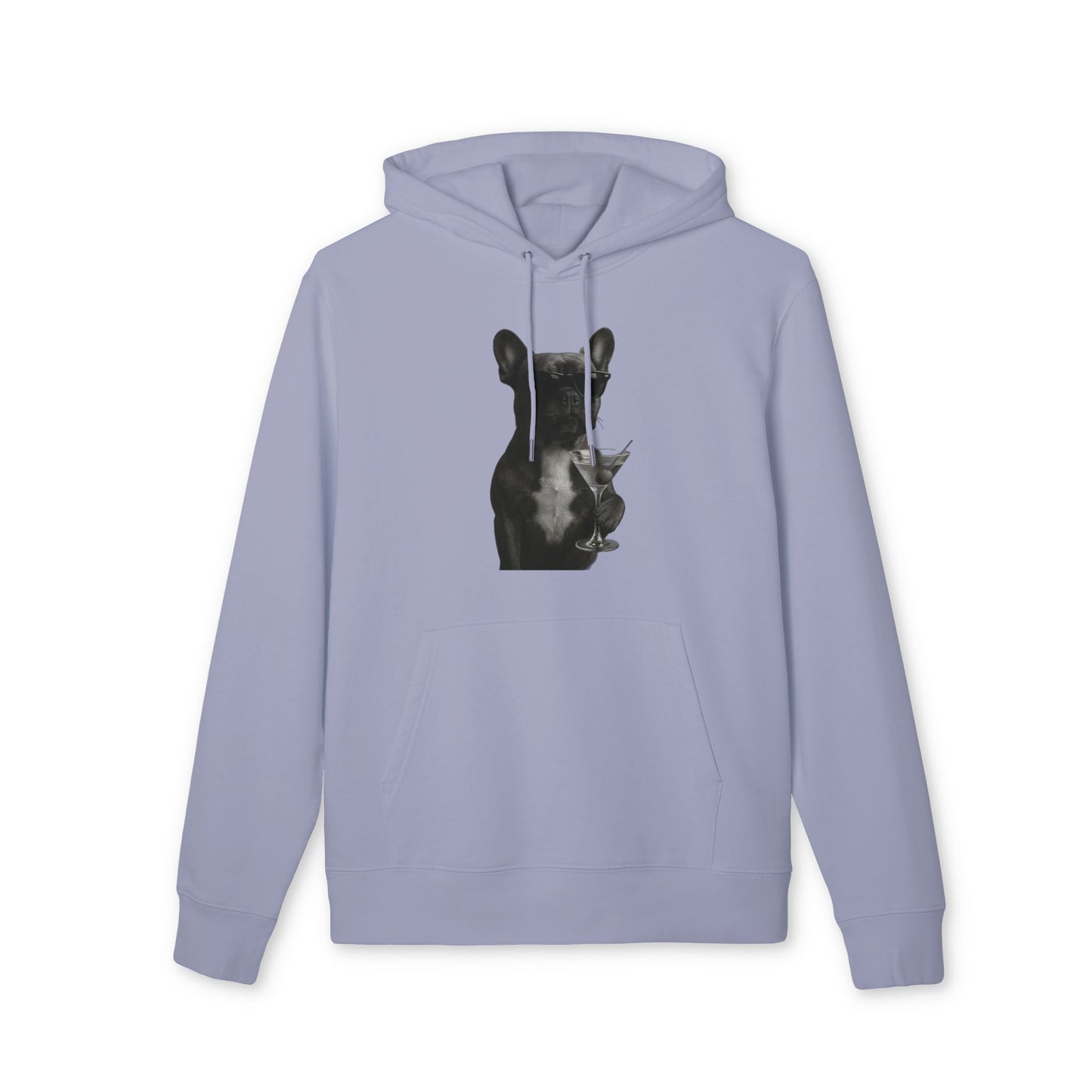 French Bulldog Hoodie (Brustprint) – Lustiger Kapuzenpullover mit Hund & Sonnenbrille – Unisex Streetwear mit Tiermotiv