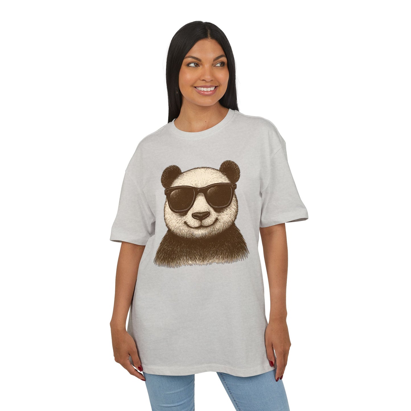 Cooler Panda T-Shirt (Brustprint) – Stylisches Unisex Shirt mit Sonnenbrillen-Motiv im Retro Look