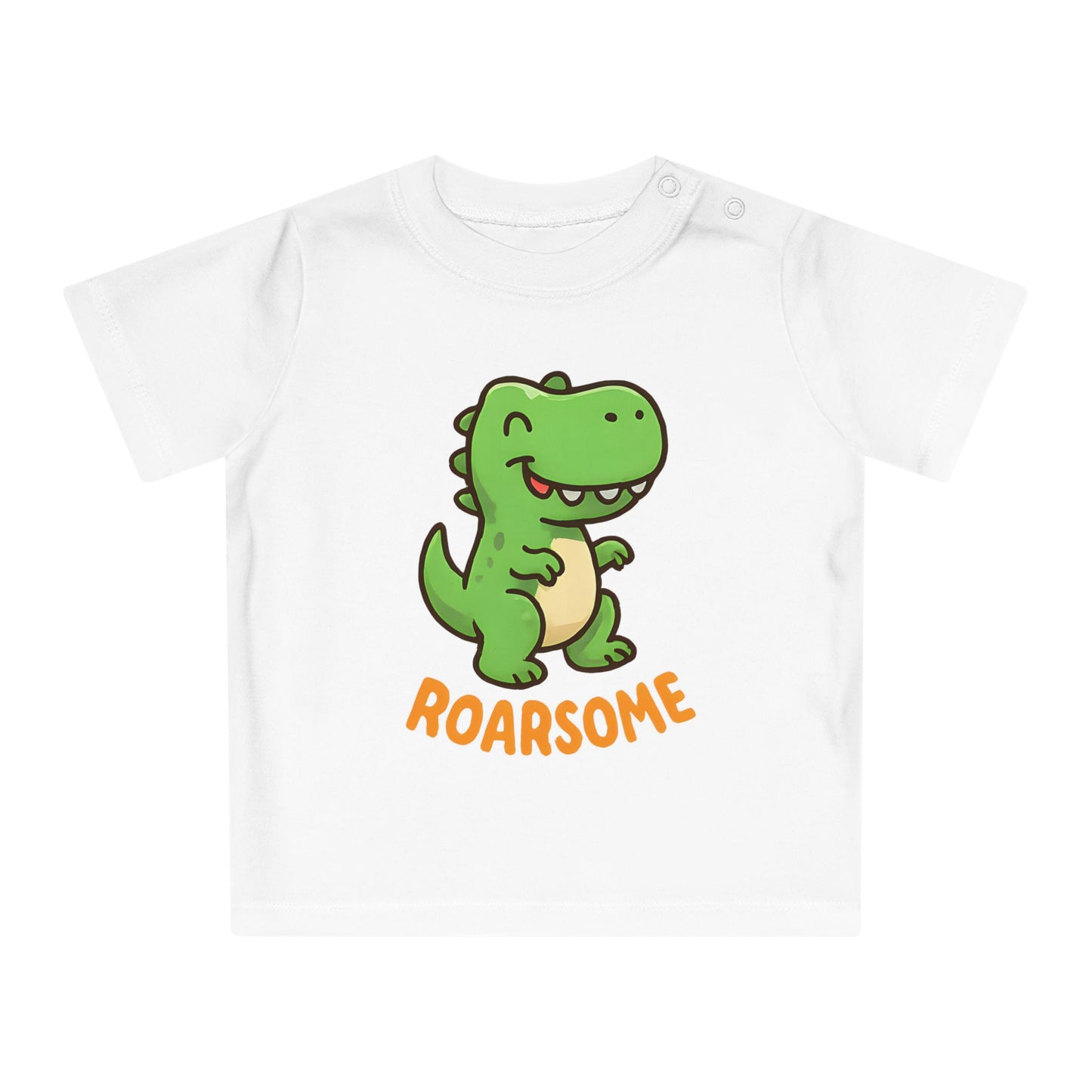 Baby T-Shirt „Roarsome Dino“ – Bio-Baumwolle, süßes Dinosaurier-Motiv, nachhaltige Babybekleidung
