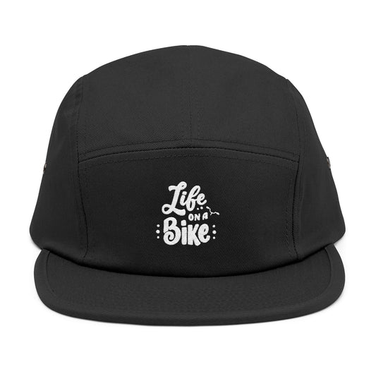Life on a Bike – 5-Panel Cap mit Stickerei