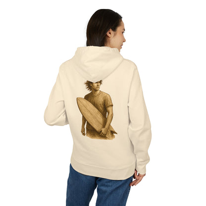 Surfer Hoodie Unisex (Rückenprint) – Oversized Kapuzenpullover mit Surfer-Print | Retro Beach Style für Männer & Frauen