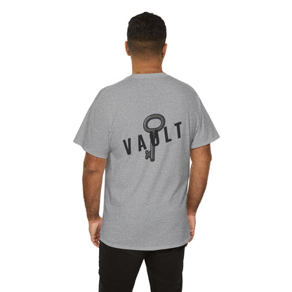 VAULT T-Shirt mit Schlüssel-Design (Rückenprint) – Unisex Heavy Cotton Tee | Nachhaltige Streetwear aus 100% Baumwolle