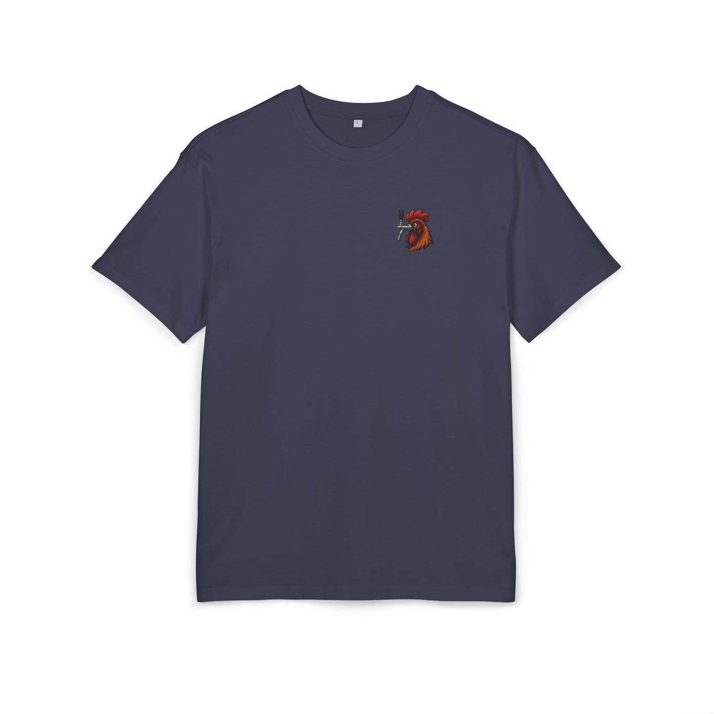 Bierhahn T-Shirt (Brustprint) – Lustiges Hahn mit Zapfhahn Motiv für Bierliebhaber & Grillfans – Unisex Funshirt