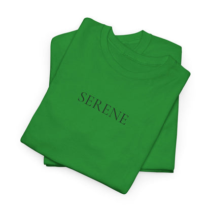 SERENE T-Shirt (Brustprint) – Unisex Heavy Cotton Tee | Nachhaltige Streetwear aus 100% Baumwolle