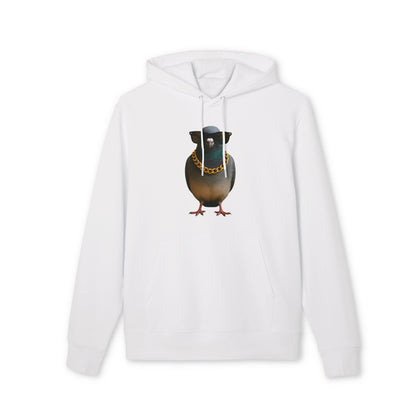 Gangster Taube Hoodie (Brustprint) – Lustiger Streetstyle Kapuzenpullover mit Vogel Motiv – Oversize Unisex Hoodie für Herren & Damen