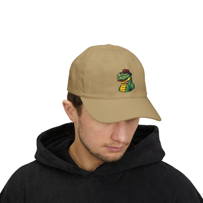 Gangster Alligator Cap – Coole Unisex Baseballcap mit Krokodil, Zigarre & Comic Design