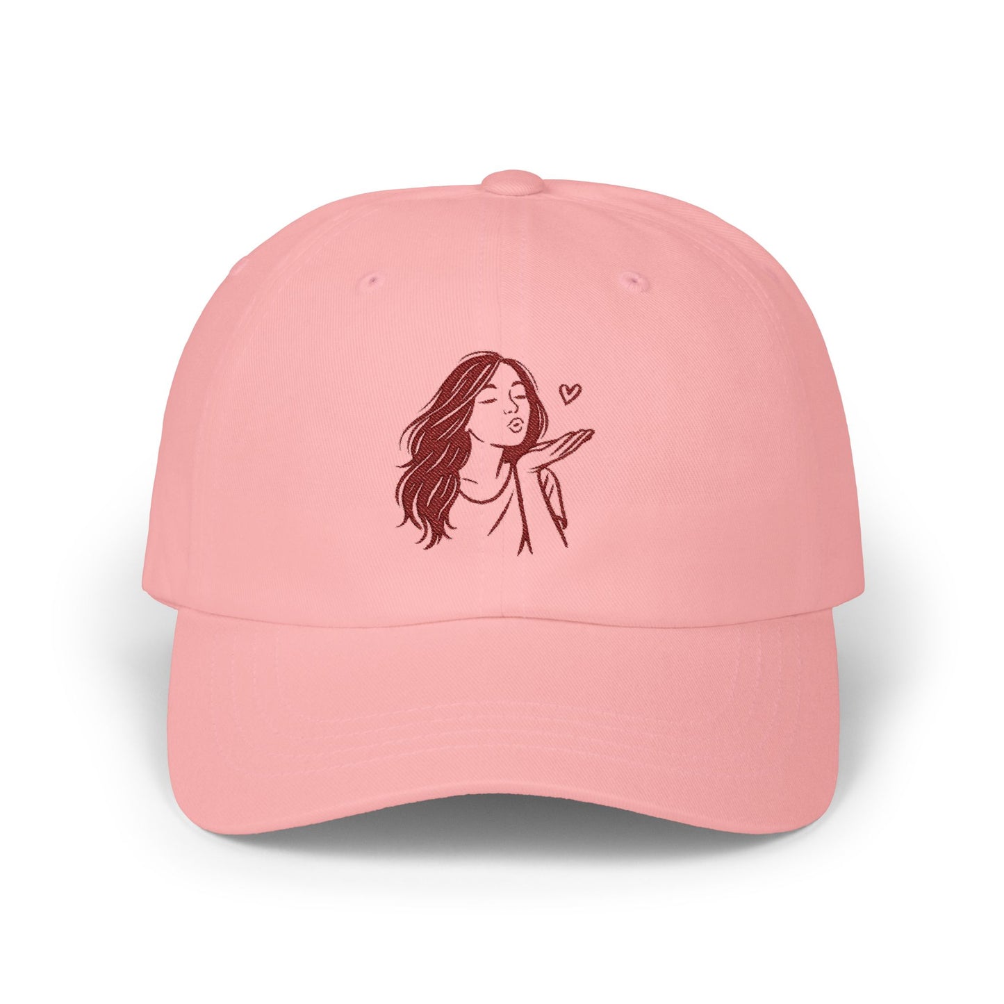 Kusshand Cap – Stylische Unisex Basecap mit romantischem Kuss-Motiv & Herz