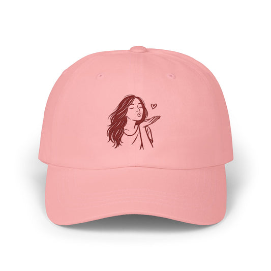 Kusshand Cap – Stylische Unisex Basecap mit romantischem Kuss-Motiv & Herz