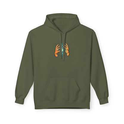 EXHALE Hoodie – Unisex Fleece Kapuzenpullover | Nachhaltige Streetwear mit Achtsamkeits-Statement